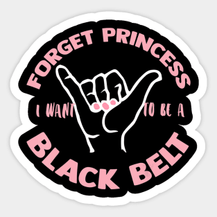 Jiu Jitsu Shirt I Want To Be A Black Belt Girls BJJ Sticker